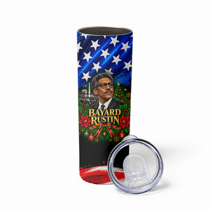 Bayard Rustin American Flag Christmas Skinny Tumbler Civil Rights Leader March On Washington Holiday