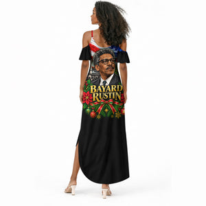 Bayard Rustin American Flag Christmas Summer Maxi Dress Civil Rights Leader March On Washington Holiday