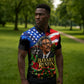 Bayard Rustin American Flag Christmas Zipper Polo Shirt Civil Rights Leader March On Washington Holiday