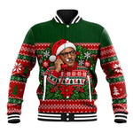 Bayard Rustin Christmas Baseball Jacket Ugly Christmas Pattern Retro Fair Isle