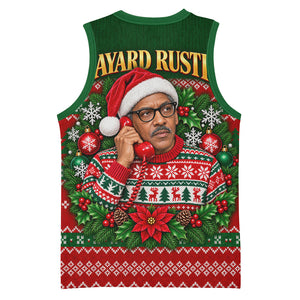 Bayard Rustin Christmas Basketball Jersey Ugly Christmas Pattern Retro Fair Isle