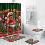 Bayard Rustin Christmas Bathroom Set Ugly Christmas Pattern Retro Fair Isle