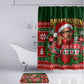 Bayard Rustin Christmas Bathroom Set Ugly Christmas Pattern Retro Fair Isle