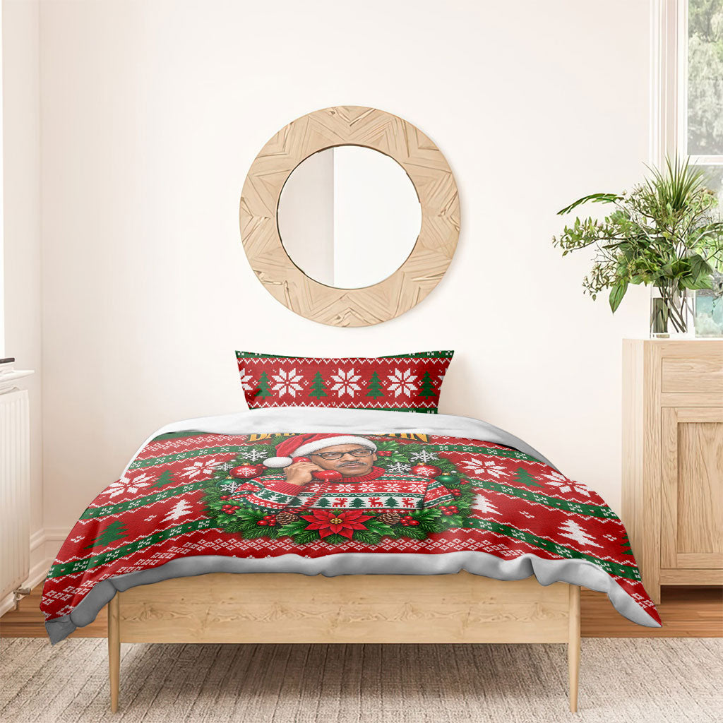 Bayard Rustin Christmas Bedding Set Ugly Christmas Pattern Retro Fair Isle