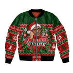 Bayard Rustin Christmas Bomber Jacket Ugly Christmas Pattern Retro Fair Isle