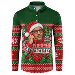 Bayard Rustin Christmas Button Sweatshirt Ugly Christmas Pattern Retro Fair Isle