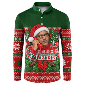 Bayard Rustin Christmas Button Sweatshirt Ugly Christmas Pattern Retro Fair Isle