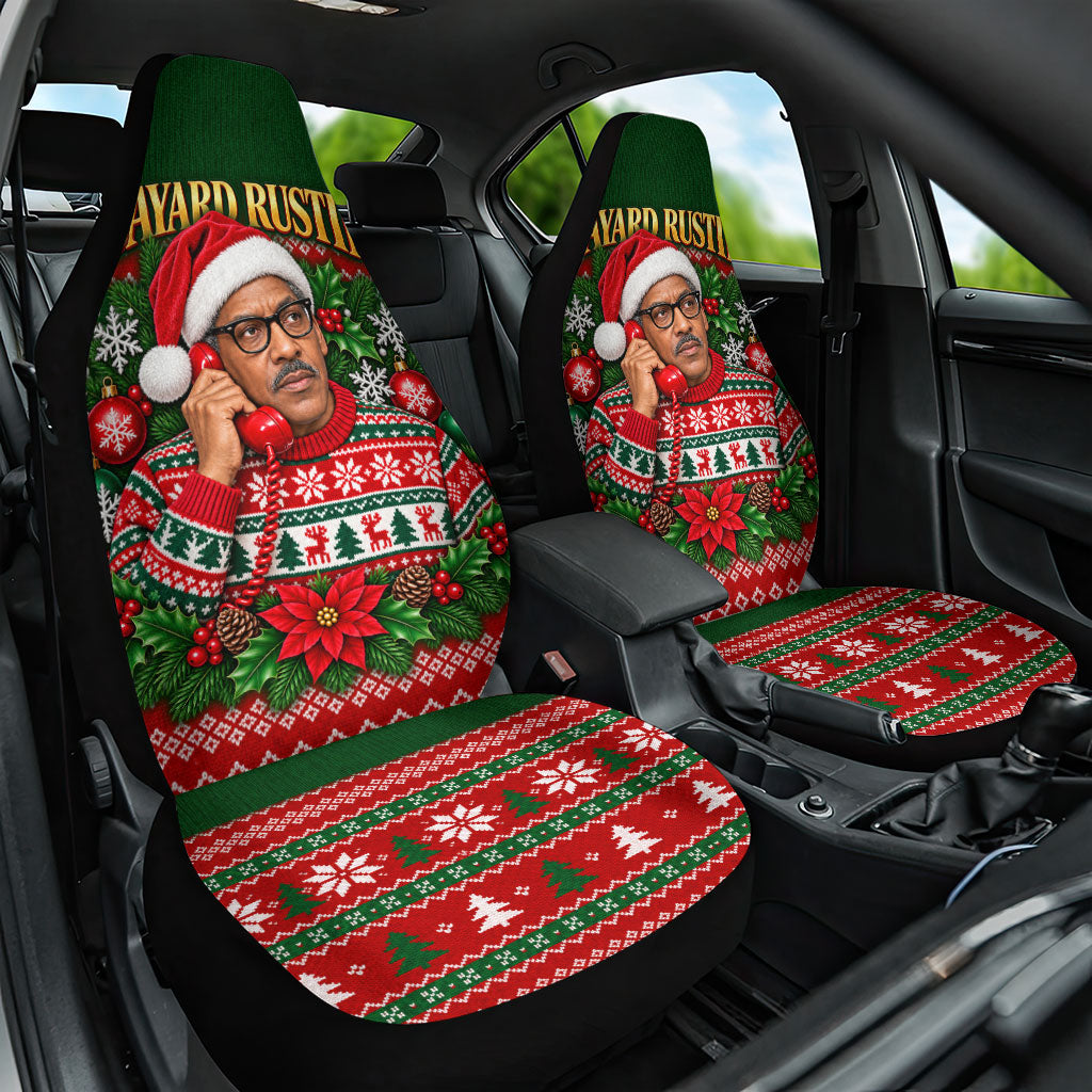 Bayard Rustin Christmas Car Seat Cover Ugly Christmas Pattern Retro Fair Isle