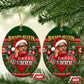 Bayard Rustin Christmas Ceramic Ornament Ugly Christmas Pattern Retro Fair Isle