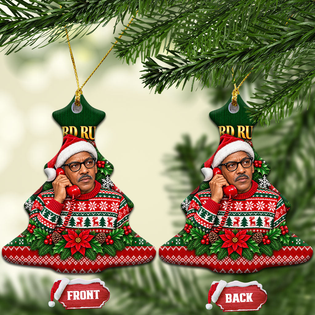 Bayard Rustin Christmas Ceramic Ornament Ugly Christmas Pattern Retro Fair Isle