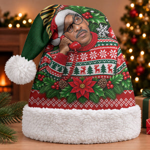 Bayard Rustin Christmas Santa Hat Ugly Christmas Pattern Retro Fair Isle