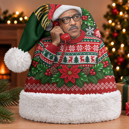Bayard Rustin Christmas Santa Hat Ugly Christmas Pattern Retro Fair Isle