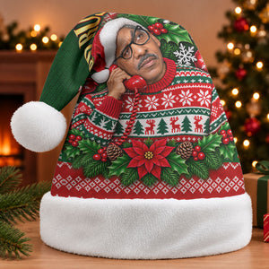 Bayard Rustin Christmas Santa Hat Ugly Christmas Pattern Retro Fair Isle
