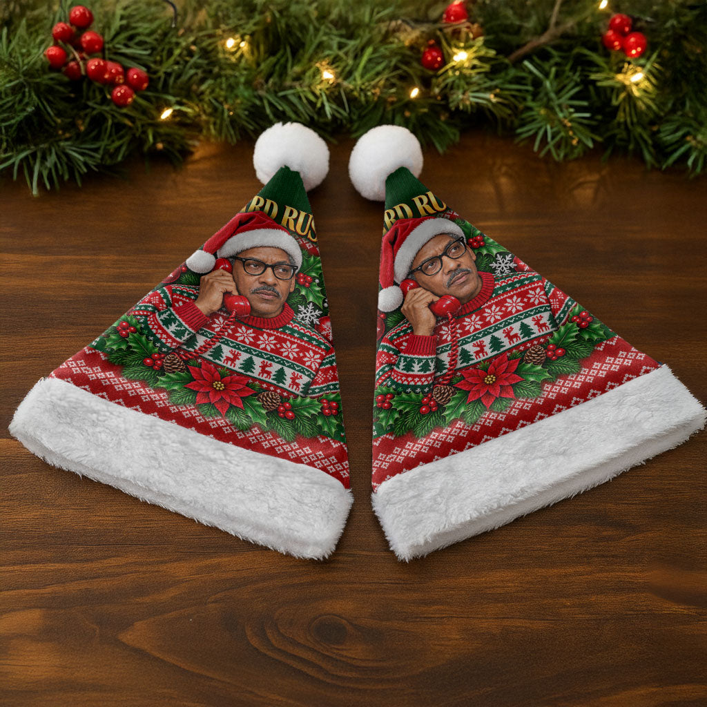 Bayard Rustin Christmas Santa Hat Ugly Christmas Pattern Retro Fair Isle