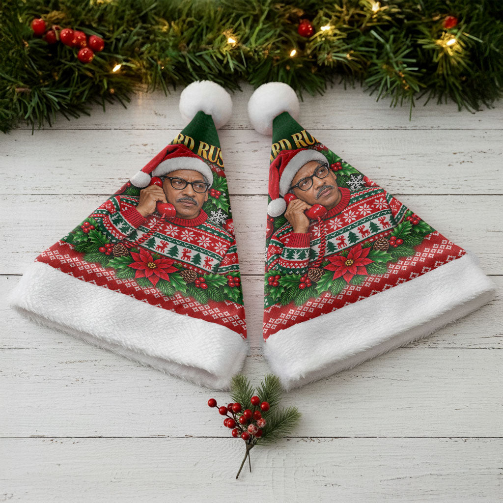Bayard Rustin Christmas Santa Hat Ugly Christmas Pattern Retro Fair Isle