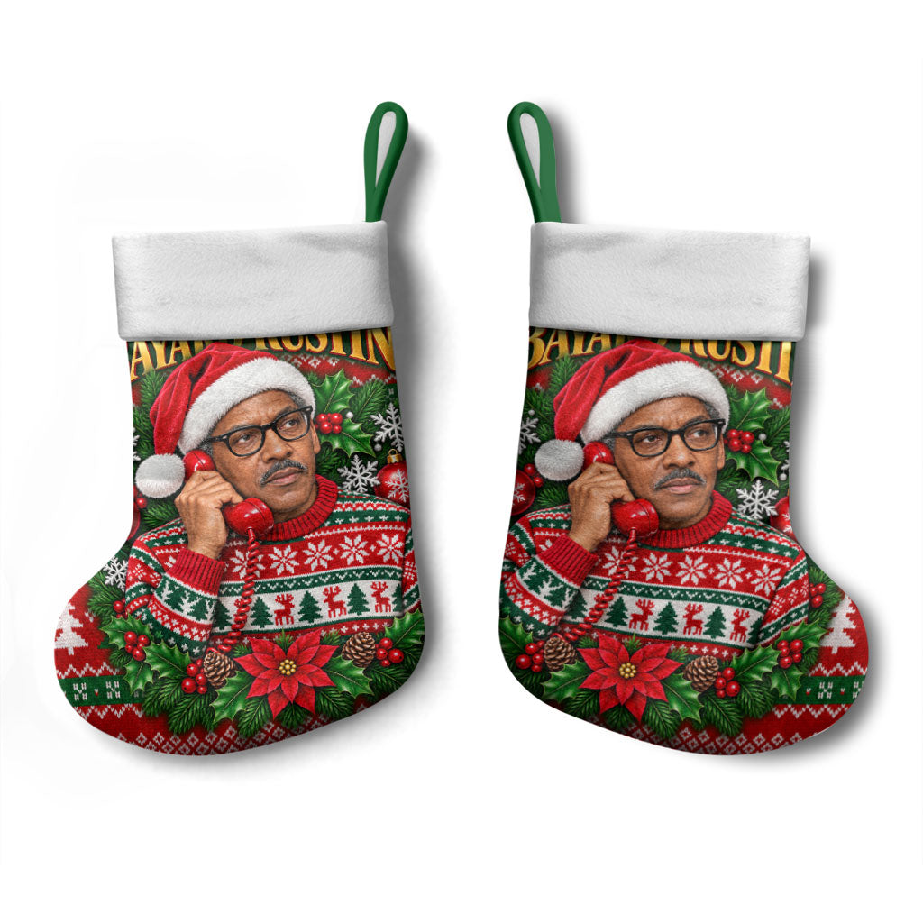 Bayard Rustin Christmas Stocking Ugly Christmas Pattern Retro Fair Isle