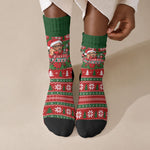 Bayard Rustin Christmas Crew Socks Ugly Christmas Pattern Retro Fair Isle