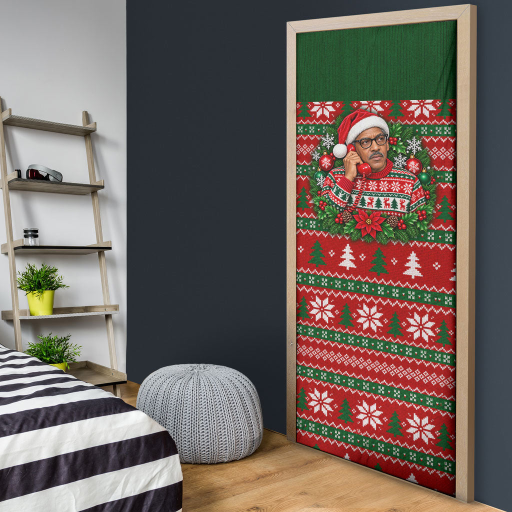 Bayard Rustin Christmas Door Cover Ugly Christmas Pattern Retro Fair Isle