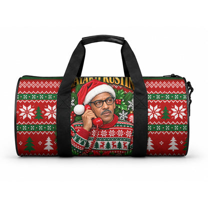 Bayard Rustin Christmas Duffle Bag Ugly Christmas Pattern Retro Fair Isle