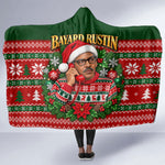 Bayard Rustin Christmas Hooded Blanket Ugly Christmas Pattern Retro Fair Isle