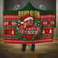 Bayard Rustin Christmas Hooded Blanket Ugly Christmas Pattern Retro Fair Isle