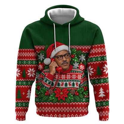 Bayard Rustin Christmas Hoodie Ugly Christmas Pattern Retro Fair Isle