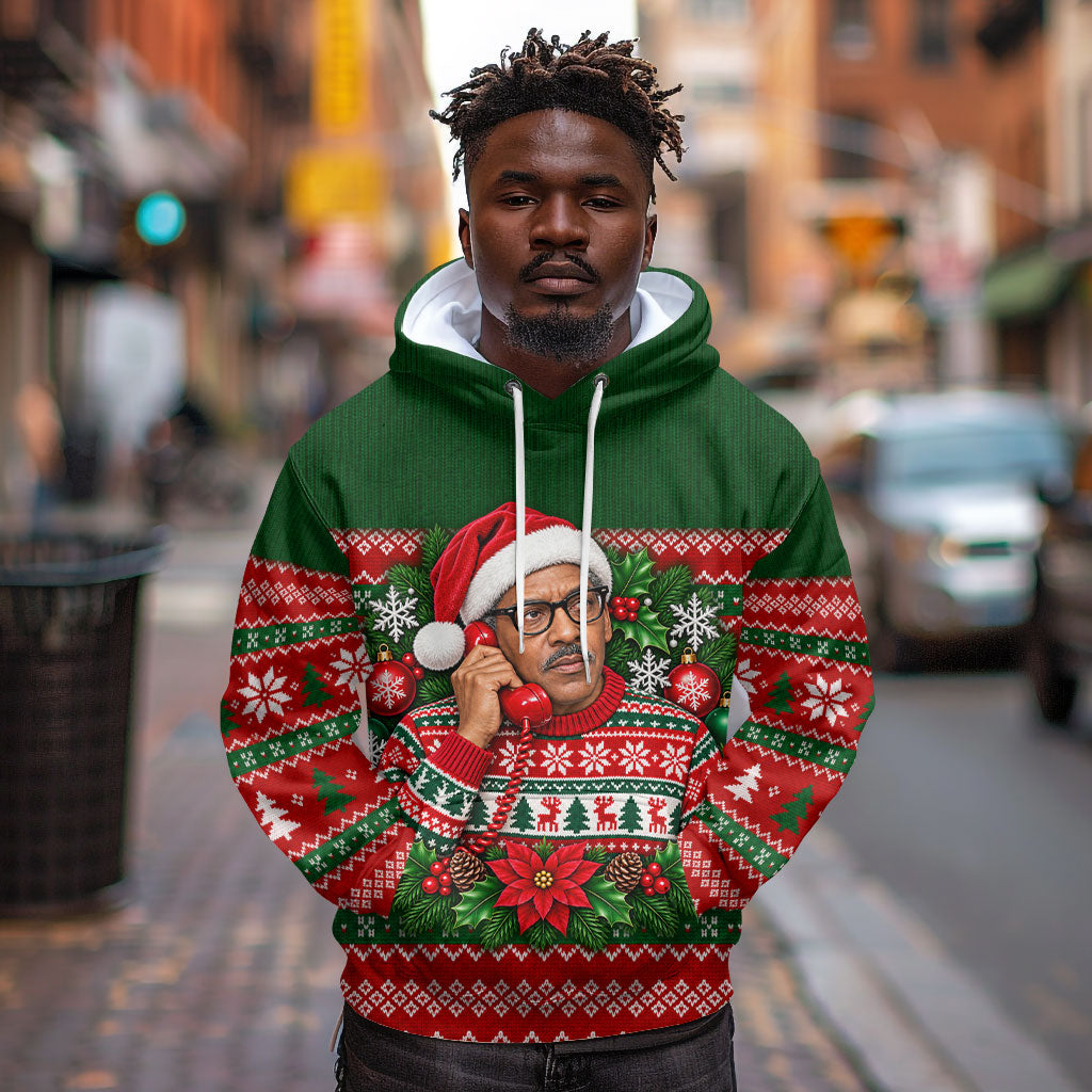 Bayard Rustin Christmas Hoodie Ugly Christmas Pattern Retro Fair Isle