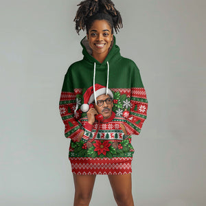 Bayard Rustin Christmas Hoodie Dress Ugly Christmas Pattern Retro Fair Isle