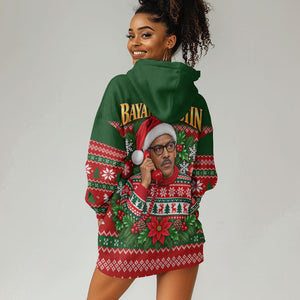 Bayard Rustin Christmas Hoodie Dress Ugly Christmas Pattern Retro Fair Isle