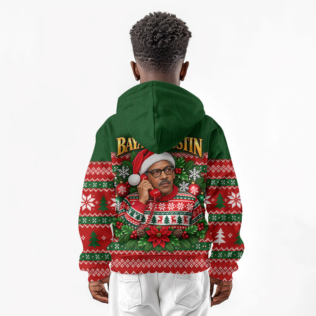 Bayard Rustin Christmas Kid Hoodie Ugly Christmas Pattern Retro Fair Isle