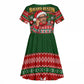 Bayard Rustin Christmas Kid Short Sleeve Dress Ugly Christmas Pattern Retro Fair Isle
