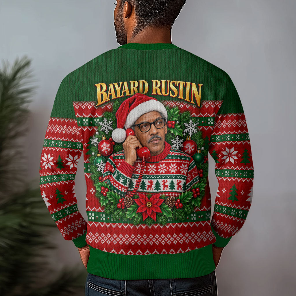 Bayard Rustin Christmas Ugly Christmas Sweater Ugly Christmas Pattern Retro Fair Isle