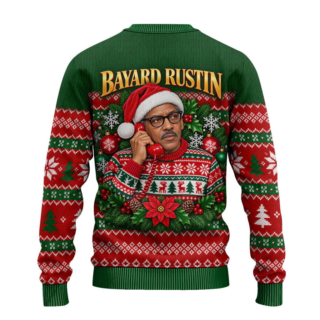 Bayard Rustin Christmas Ugly Christmas Sweater Ugly Christmas Pattern Retro Fair Isle