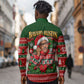 Bayard Rustin Christmas Long Sleeve Button Shirt Ugly Christmas Pattern Retro Fair Isle