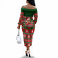 Bayard Rustin Christmas Off The Shoulder Long Sleeve Dress Ugly Christmas Pattern Retro Fair Isle