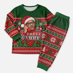 Bayard Rustin Christmas Pajama Set Ugly Christmas Pattern Retro Fair Isle