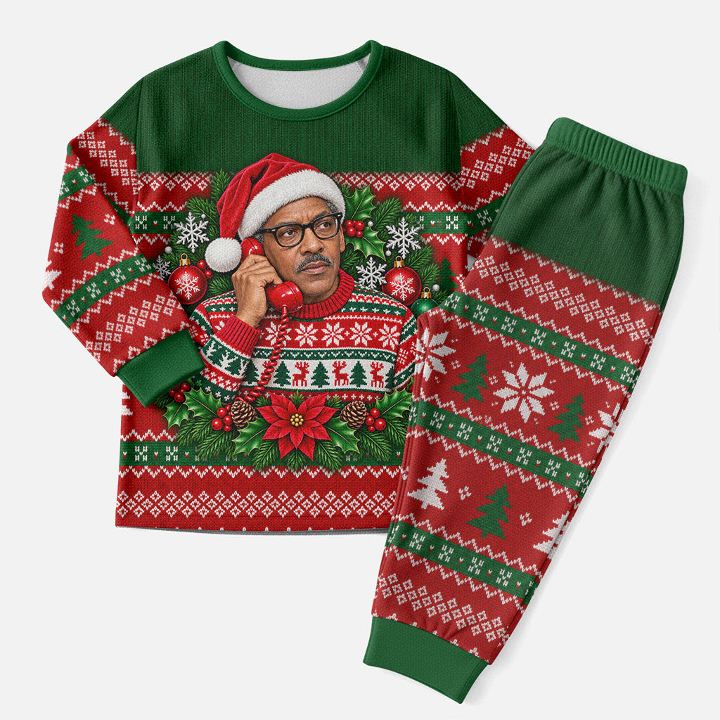 Bayard Rustin Christmas Pajama Set Ugly Christmas Pattern Retro Fair Isle