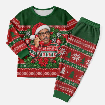 Bayard Rustin Christmas Pajama Set Ugly Christmas Pattern Retro Fair Isle