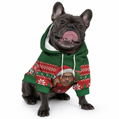 Bayard Rustin Christmas Pet Hoodie Ugly Christmas Pattern Retro Fair Isle