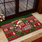 Bayard Rustin Christmas Rubber Doormat Ugly Christmas Pattern Retro Fair Isle