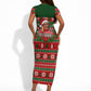 Bayard Rustin Christmas Short Sleeve Bodycon Dress Ugly Christmas Pattern Retro Fair Isle