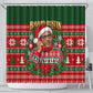 Bayard Rustin Christmas Shower Curtain Ugly Christmas Pattern Retro Fair Isle