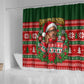 Bayard Rustin Christmas Shower Curtain Ugly Christmas Pattern Retro Fair Isle