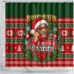 Bayard Rustin Christmas Shower Curtain Ugly Christmas Pattern Retro Fair Isle