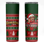 Bayard Rustin Christmas Skinny Tumbler Ugly Christmas Pattern Retro Fair Isle