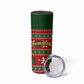 Bayard Rustin Christmas Skinny Tumbler Ugly Christmas Pattern Retro Fair Isle