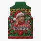 Bayard Rustin Christmas Sleeveless Puffer Jacket Ugly Christmas Pattern Retro Fair Isle