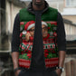 Bayard Rustin Christmas Sleeveless Puffer Jacket Ugly Christmas Pattern Retro Fair Isle