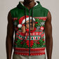 Bayard Rustin Christmas Sleeveless Zip Hoodie Ugly Christmas Pattern Retro Fair Isle