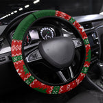 Bayard Rustin Christmas Steering Wheel Cover Ugly Christmas Pattern Retro Fair Isle